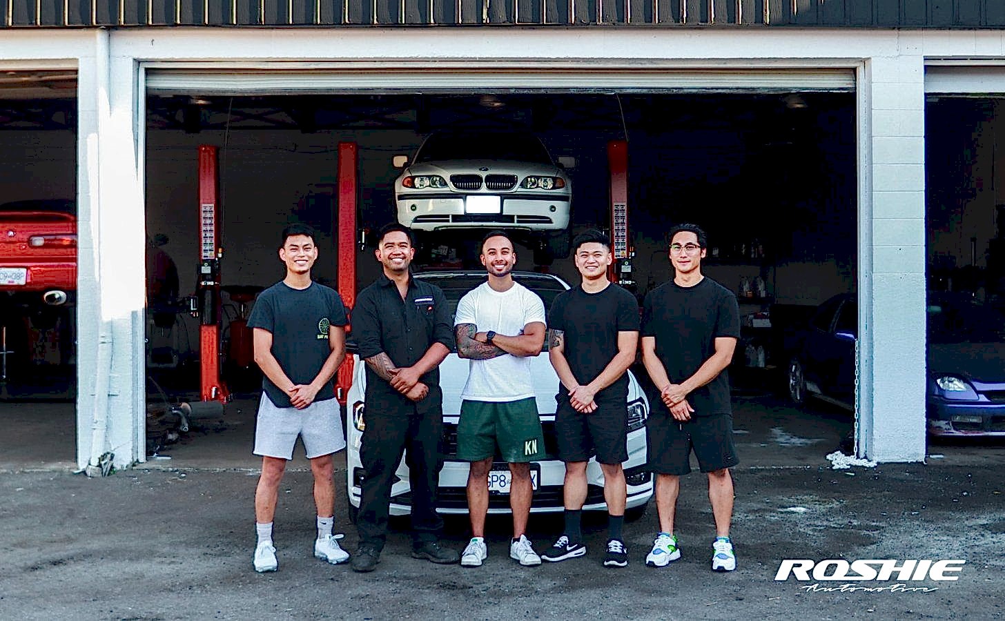 Roshie team in the shop